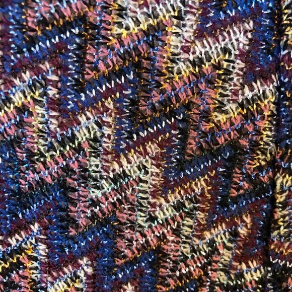 Anthropologie Maeve Westwater Chevron Knit Sleeveless Swing Drop Waist Dress SzM - Picture 8 of 12